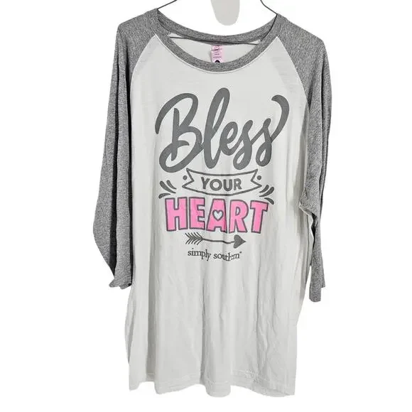 Simply Southern Bless Your Heart Womens Size Extra Large XL - Picture 1 of 3